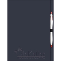 7" x 10" prestige notebook with extended back cover with pen... from ASI...