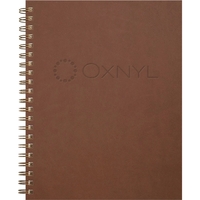 8.5" x 11" textured leather notebook with foil imprint, 100 sheets... from...