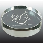 Round Crystal Paperweight