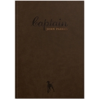 7" x 10" textured rustic leather flex notebook with foil imprint,... from ASI...