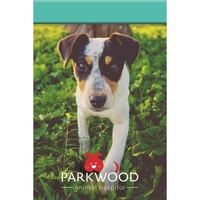 4" x 6" full-color top-bound note pad w/ extended paper cover... from ASI...