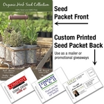 Organic Herb Seeds- Mailable Packet - Custom Printed
