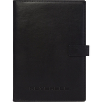 Leather refillable notebook with thread sewn book binding, blind deboss,...