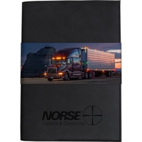 5.5" x 8.5" refillable journal with deboss, full-color graphic wrap, 100......