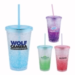 Crackle 14 oz. Double Wall BPA Free Gel Insulated Tumbler