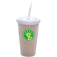 16 oz. Double Wall Acrylic Tumbler w/ Burlap Insert