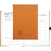 7" x 9.5" Vibrant book-bound journal with deboss imprint, 12 month... from...