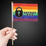 Rainbow Cloth Flag 4" x 6"