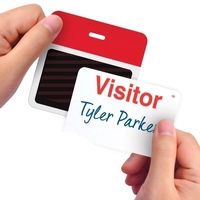 TEMPbadge 2-part expiring badges let you know when a visitor's time... from...
