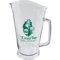 60 oz. Clear Styrene Plastic Beer Pitcher with Handle