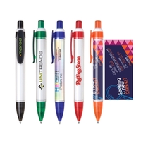 Click Action Plastic Tube Ballpoint Pen