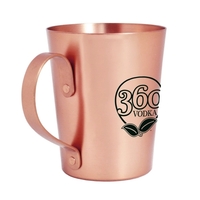 Copper Moscow Mule Mug crafted from aluminum with copper plated exterior......
