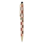 Wood Checkerboard Stylus Pen