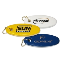 Oval Shaped Vinyl-Coated Floating Key Tag