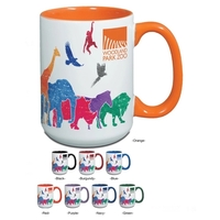 15 Oz. Two-Tone Mug with C Shaped Handle