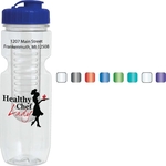 26 oz. Translucent Jogger Bottle with Flip Top Lid & Infuser