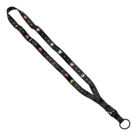 5/8" x 16" polyester tubular lanyard with plastic slide buckle release......
