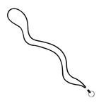 1/8" Imported Polyester Cord w/ Silver Crimp and Split-Ring