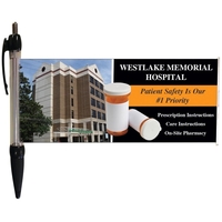Pen with 2.6" x 6.75" Pull-Out Banner... from ASI 80228 Quinn
