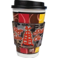 Oilfield Camo Full Color Dye Sub Foam Coffee Wrap Insulator