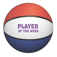 Mini Rubber Basketball - Red-White-Blue