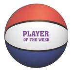 Mini Rubber Basketball - Red-White-Blue