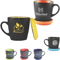 Two Tone Coaster Mug, 12 oz./360 ml.