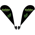 Double Sided Mini Teardrop Banner with Premium Suction Cup
