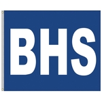 5' x 6' Nylon Three Letter School Spirit Flag