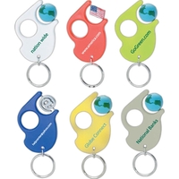 Spinner™ key tag in six colors with a stock spinner bead... from ASI 34330 ZZ...