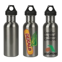 This stylish 20 oz. stainless steel water bottle offer a green... from ASI...