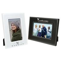 4" x 6" white stitch photo frame with black velvet back... from ASI 62190 Illini
