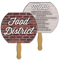 Oval double side liquid laminated offset sandwich fan with high gloss... from...