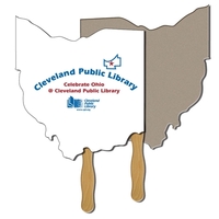 Ohio State shaped fan is laminated on front with a high... from ASI 67620...