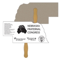 Nebraska State shaped fan is laminated on front with a high... from ASI 67620...