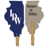 Illinois State shaped fan is laminated on front with a high... from ASI 67620...