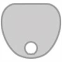 Palm Leaf with Hole Stock Shape Fan w/ Wooden Stick