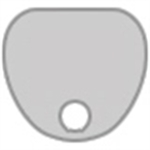 Palm Leaf with Hole Stock Shape Fan w/ Wooden Stick