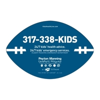 Football shaped hand fan without stick with a high gloss finish.... from ASI...