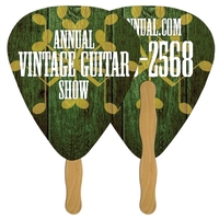 Guitar Pick Hand Fan Full Color (2 Sides)