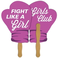 Digital Econo Stock Shaped Boxing Glove Fan w/ Wooden Stick