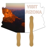 Arizona State Fast Fan w/ Wooden Handle & 2 Sides Imprint