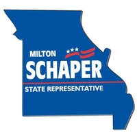 Missouri State shaped hand fan without stick with a high gloss... from ASI...