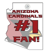 Arizona State shape paper window sign with suction cup (not attached).......