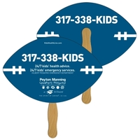 Digital Econo Stock Shaped football Fan w/ Wooden Stick