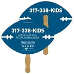 Digital Econo Stock Shaped football Fan w/ Wooden Stick
