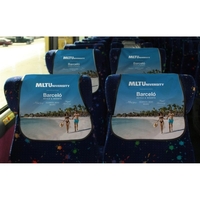 Full Color Bleed Convention Bus Headrest Cover