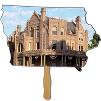 Iowa shaped fan made with heavy 22 pt. high density white... from ASI 67620...