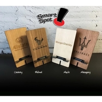 Customizable 5.125 x 2.75" assorted real wood and ABS plastic cellphone......