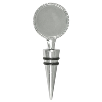1.625" x 4.625" x 0.5" steel wine bottle stopper.... from ASI 92531 Unique...